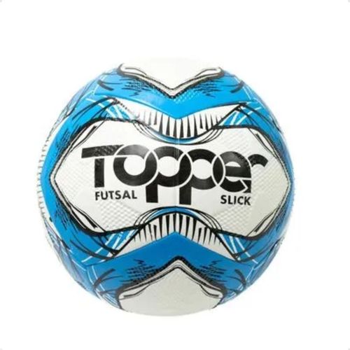 Bola Esportiva Indoor Topper Azul E Branca