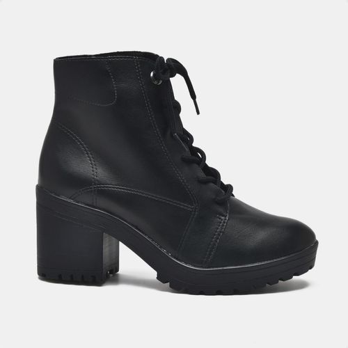 Bota Feminina Coturno Via Marte Preta