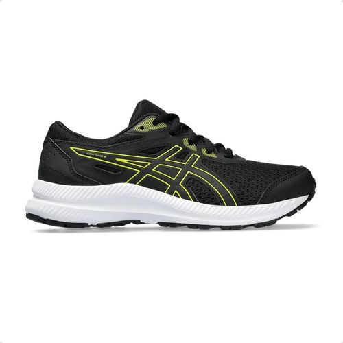 Tênis Running Infantil Asics Contend 8 Gs Preto E Verde