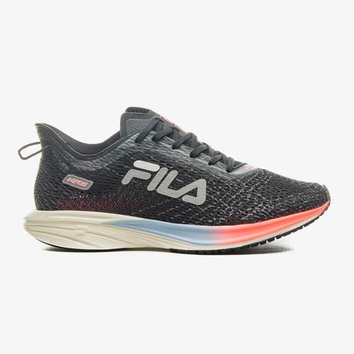 Tênis Running Feminino Fila Kr6 Preto E Coral