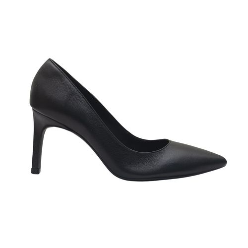 Scarpin Elegance Couro Salto Alto Dayane Magalhães Preto