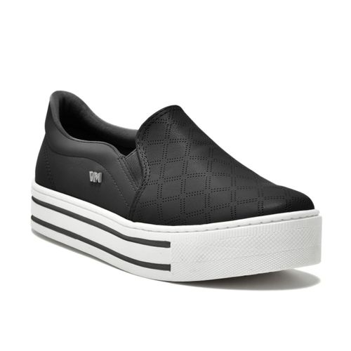 Tênis Moda Feminino Slip On Via Marte Preto
