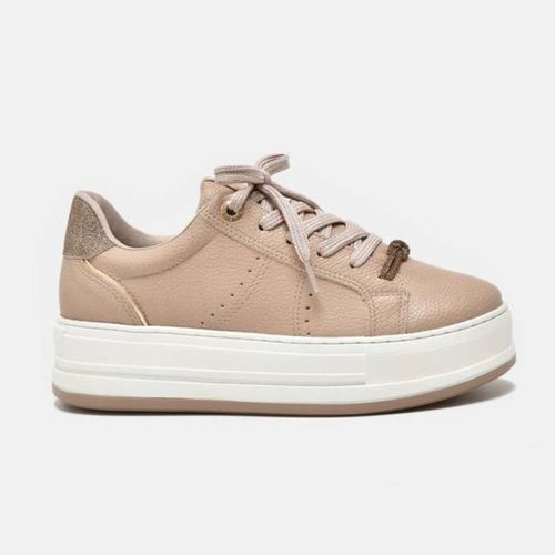 Tênis Moda Feminino Casual Via Marte Bege