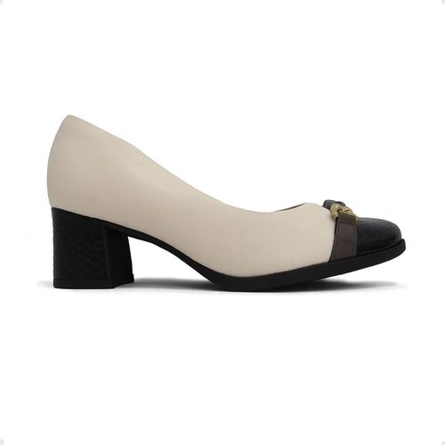 Sapato Feminino Salto Médio Grosso Piccadilly Branco