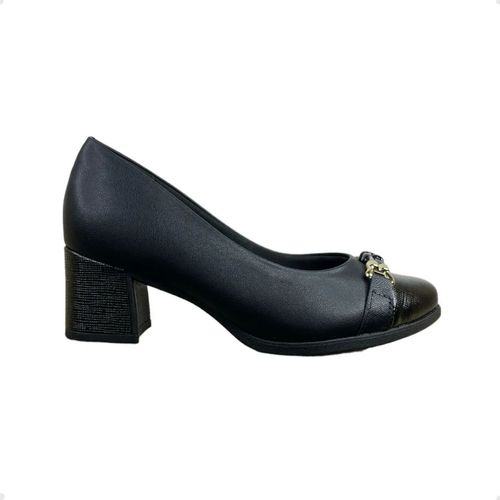 Sapato Feminino Salto Médio Grosso Piccadilly Preto