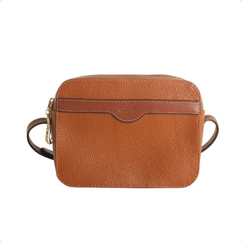 Bolsa Câmera Bag De Couro Dayane Magalhães Caramelo