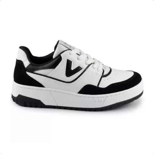 Tênis Moda Feminino Casual Via Marte Branco E Preto