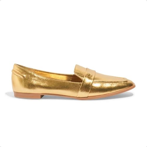 Sapato Feminino Mocassim Santa Lolla Dourado