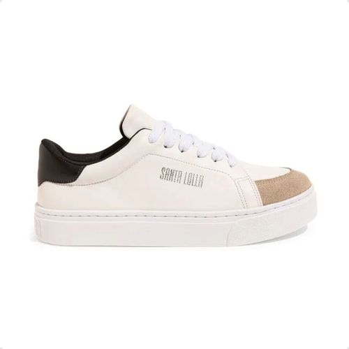 Tênis Moda Feminino Em Couro Santa Lolla Branco