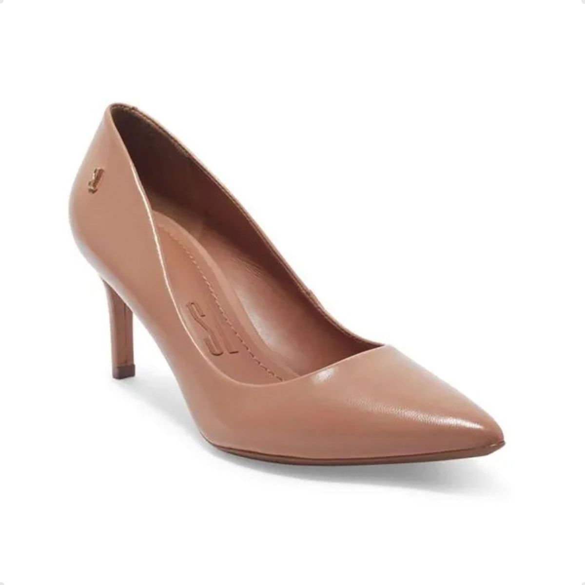 Salto Alto Scarpin Santa Lolla Bege Scarpin Santa Lolla Couro