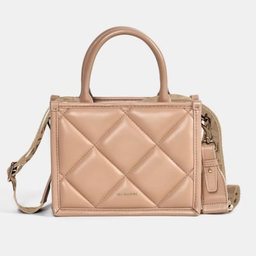 Bolsa Feminina Tote Matelassê Via Marte Avelã