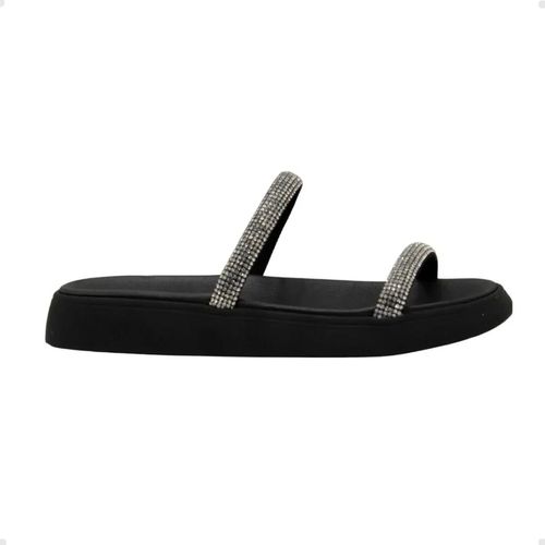 Tamanco Feminino Papete Moleca Strass Preto