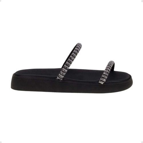 Tamanco Feminino Papete Moleca Strass Preto