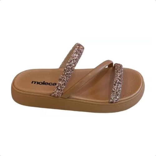Tamanco Feminino Papete Moleca Strass Marrom