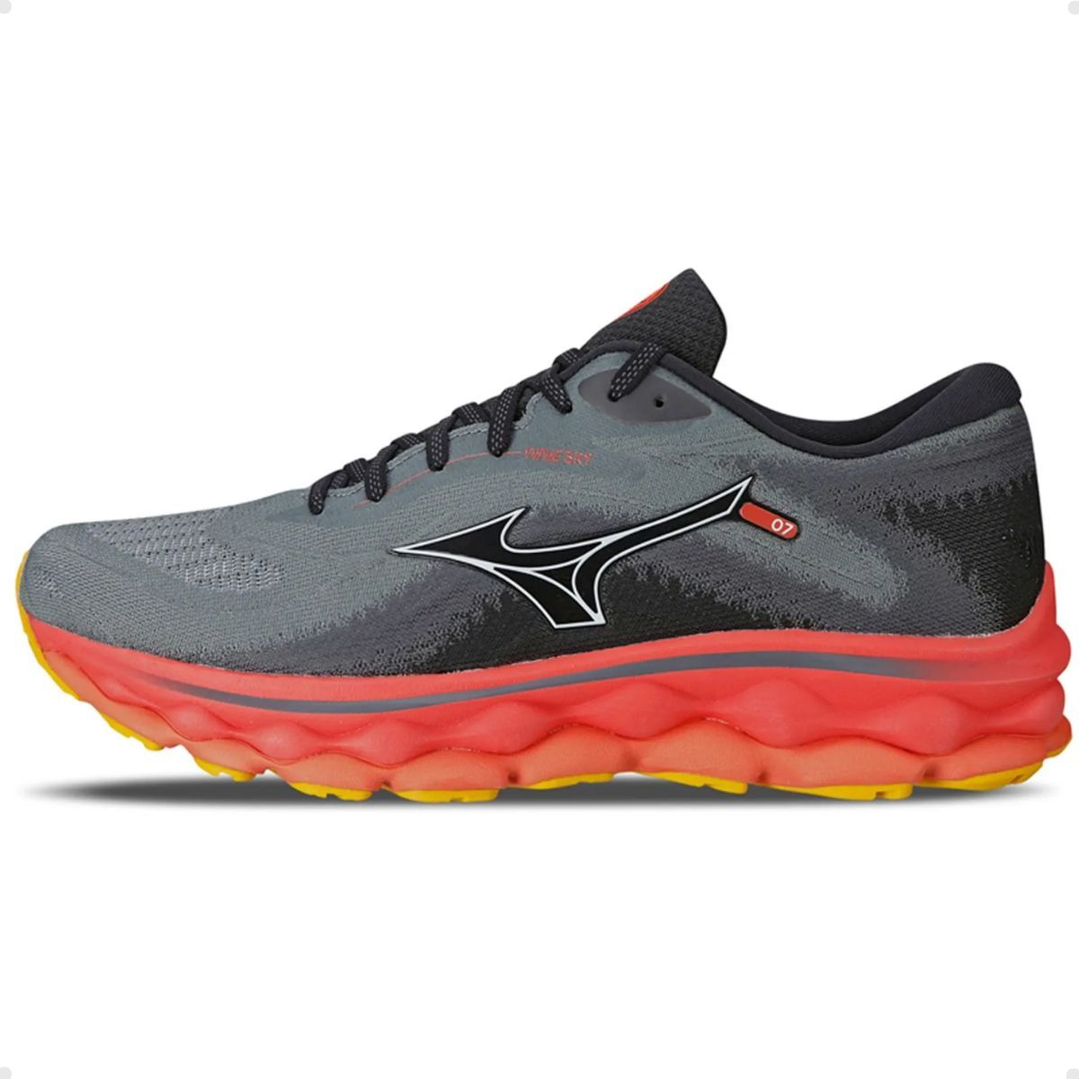 Tênis Running Masculino Mizuno Wave Sky 7 Cinza