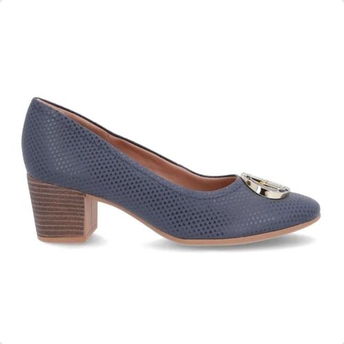 Sapato Feminino Salto Médio Grosso Usaflex Azul