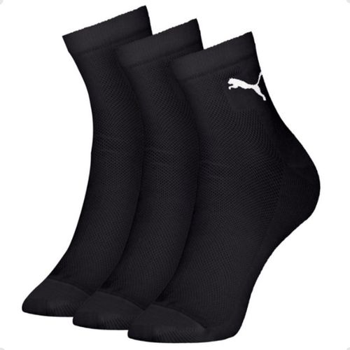 Kit Meia Masculino Cano Médio Puma 39/43 Preto