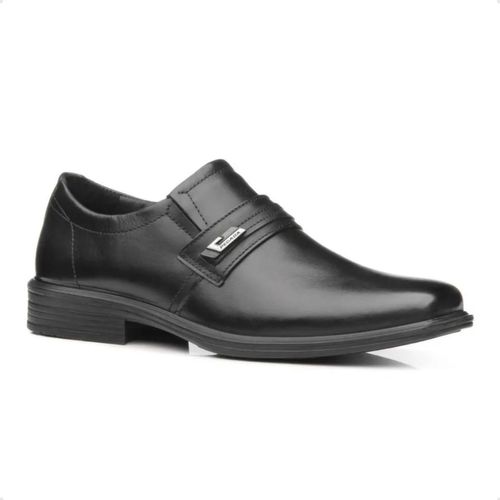 Sapato Masculino Social Pegada Em Couro Preto