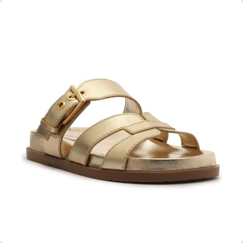 Tamanco Feminino Papete Arezzo Dourado