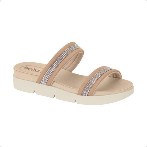 Tamanco Feminino Anabela Beira Rio Nude