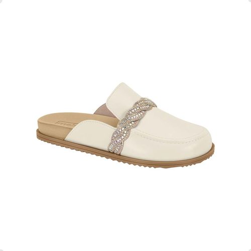 Sapato Feminino Mule Mocassim Moleca Branco