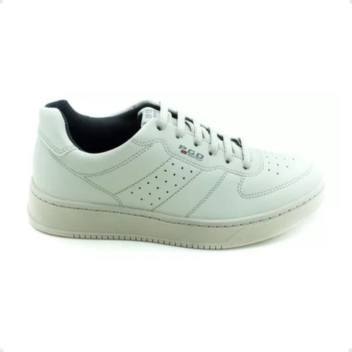 Sapatênis Masculino Em Couro Pegada Branco