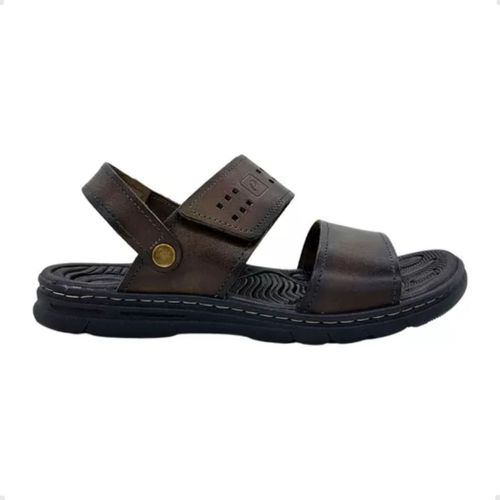 Sandália Masculina Em Couro Pegada Pinhão