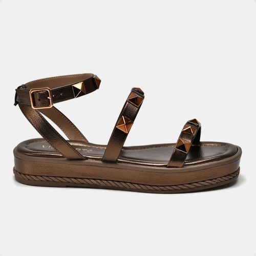Sandália Feminina Papete Via Marte Bronze