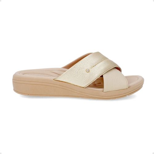 Tamanco Feminino Anabela Usaflex Dourado