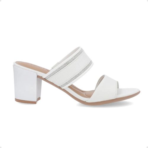 Tamanco Feminino Salto Médio Grosso Usaflex Branco