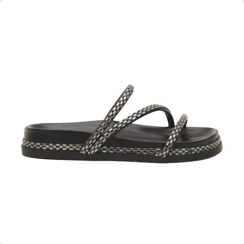 Tamanco Papete Celeste Dayane Magalhães Strass Preto