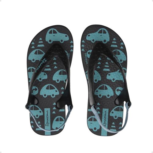 Chinelo Bebê Dedo Grendene Preto E Verde