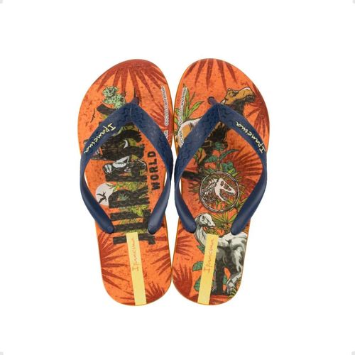 Chinelo Infantil Dedo Grendene Jurassic Park Laranja