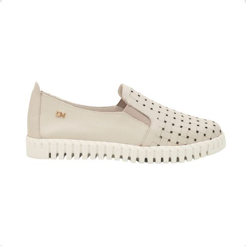 Tênis Slip On Couro Celeste Dayane Magalhães Texturizado