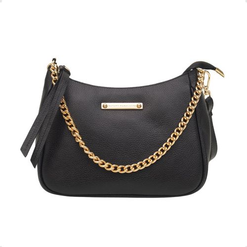 Bolsa Bag Transversal Dayane Magalhães Corrente Preta