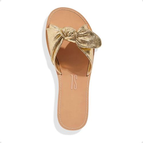 Tamanco Feminino Rasteiro Santa Lolla Dourado