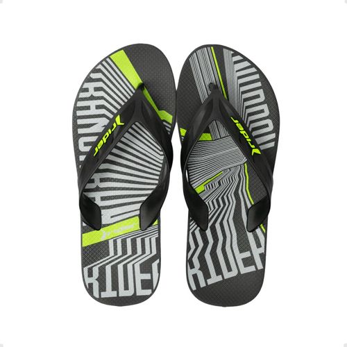 Chinelo Masculino Dedo Rider Street City Preto E Verde