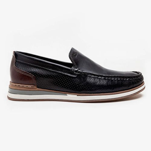 Mocassim Masculino Democrata Denim Flow Preto