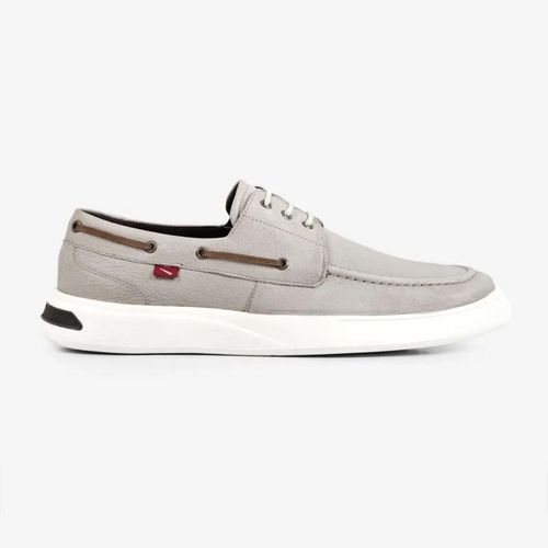 Mocassim Masculino Em Couro Ferracini Cinza