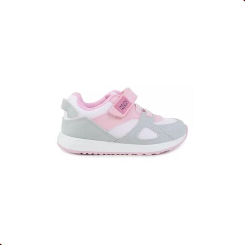 Tênis Casual Infantil Klin Cinza E Rosa