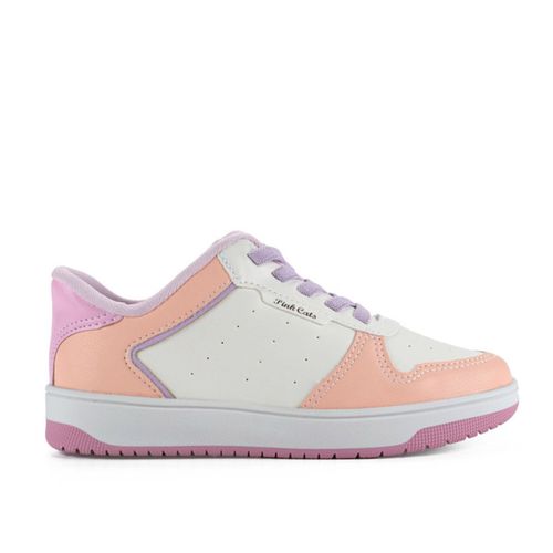 Tênis Casual Infantil Pink Cats Branco E Rosa