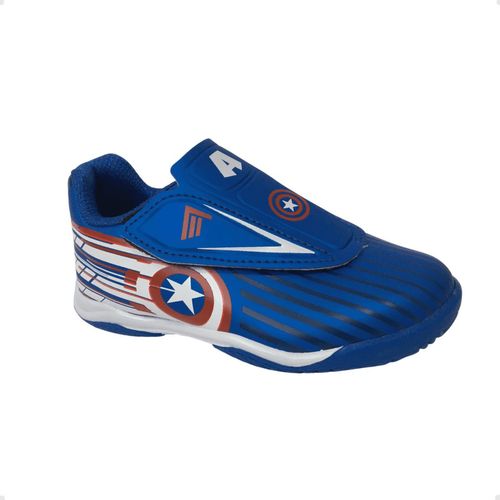 Chuteira Indoor Infantil Capitão América Dray Azul