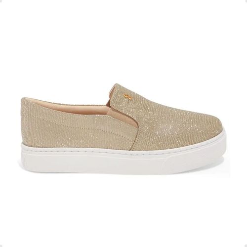 Tênis Moda Feminino Casual Santa Lolla Shinny Dourado