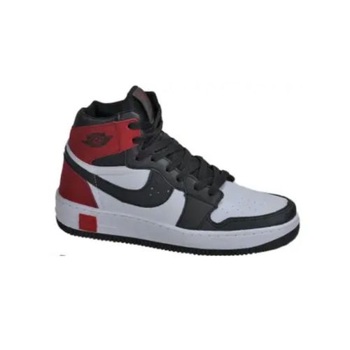 Tênis Masculino Street Vanscy Cano Alto Branco E Vermelho