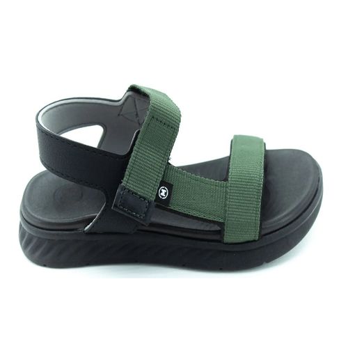 Sandália Infantil Papete Molekinho Preto E Verde