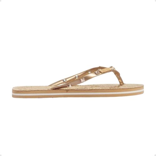 Chinelo Feminino Dedo Santa Lolla Flip Flop Dourado
