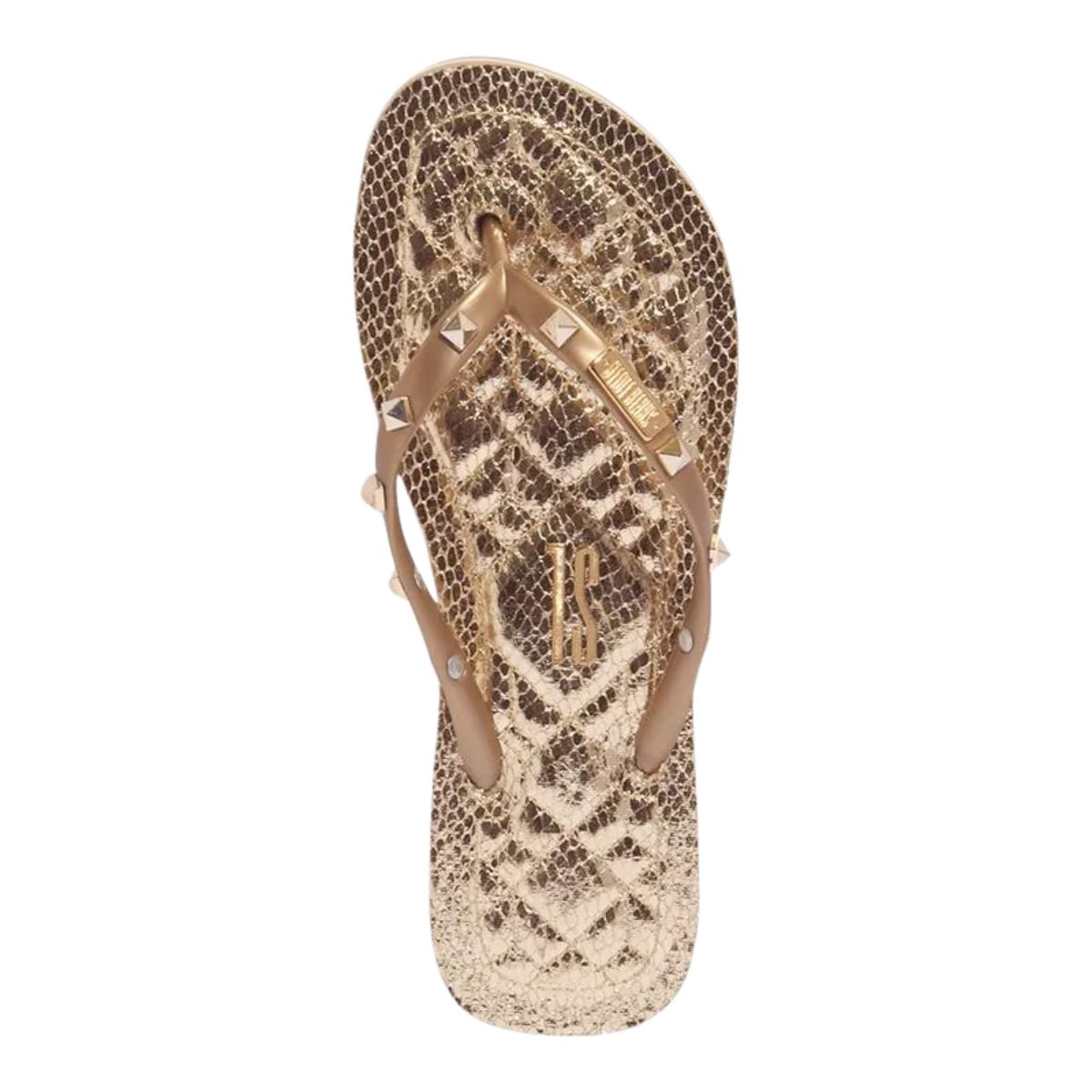 Chinelo Feminino Dedo Santa Lolla Flip Flop Dourado