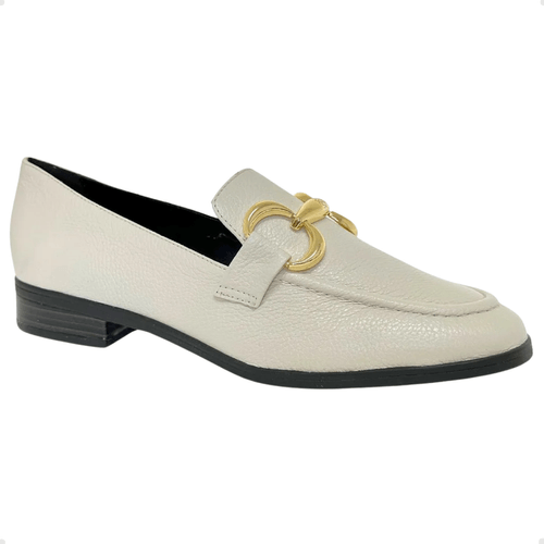 Sapato Feminino Mocassim Loafer Luz Da Lua New Ridge Panna