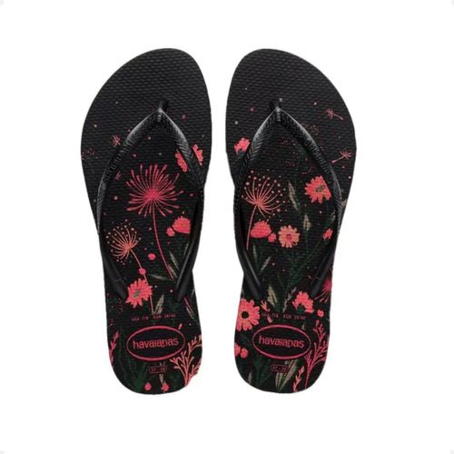 Chinelo Dedo Feminino Havaianas Slim Organic Preto