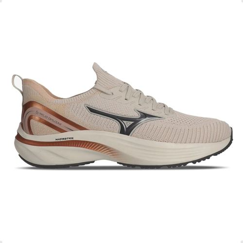 Tênis Running Feminino Mizuno Glow 2 Bege